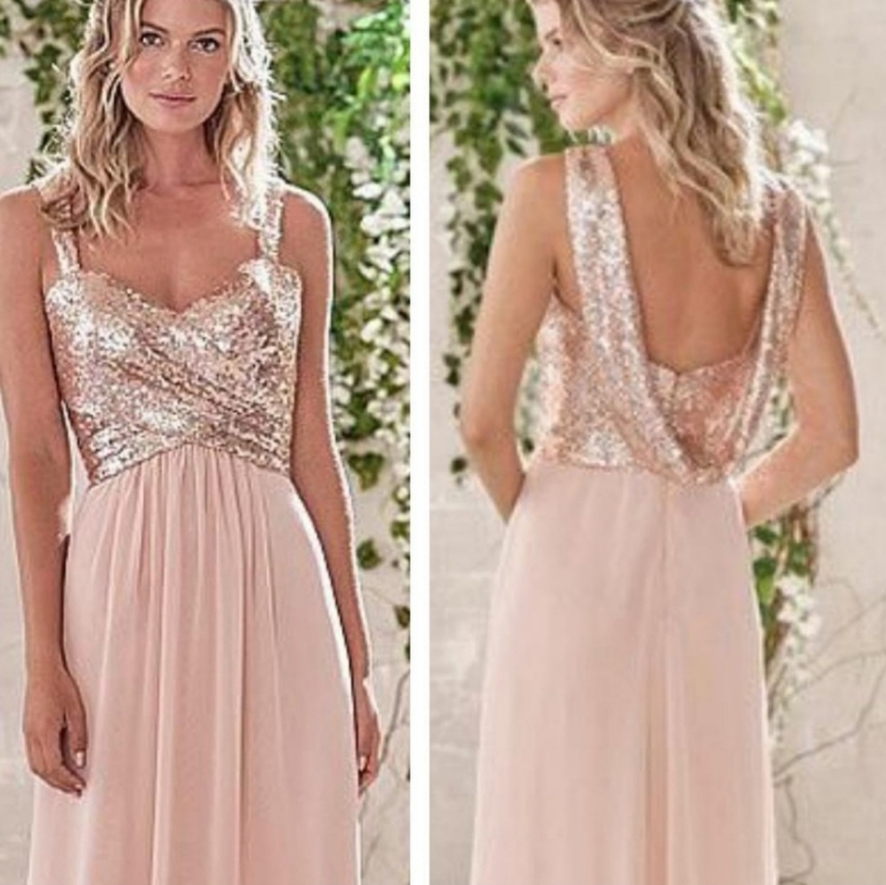 B2 Jasmine Rose Gold Bridesmaid Dress Size 4